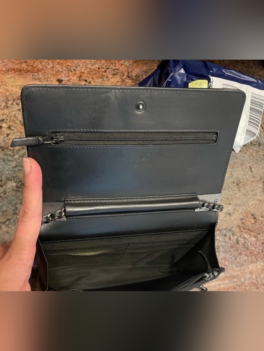 🦄 Customized Chanel Black Patent  Leather WOC Chain Bag - Picture 12 of 14